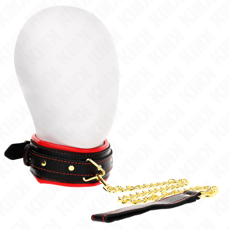 KINK - NECKLACE WITH SPONGE IMITATION LEATHER STRAP MODEL 2 ADJUSTABLE 37-54 CM X 3 CM - Image 2