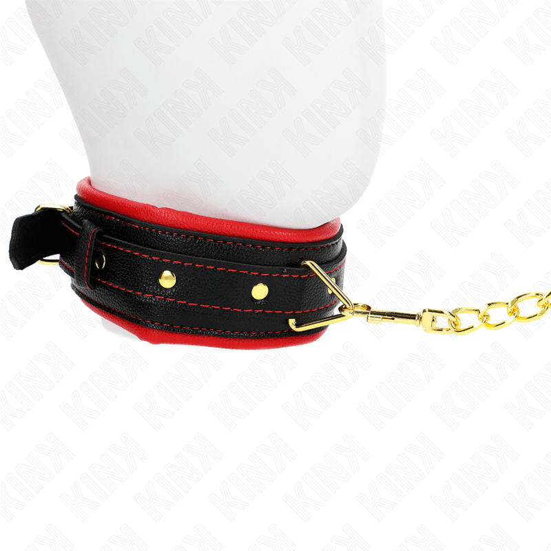 KINK - NECKLACE WITH SPONGE IMITATION LEATHER STRAP MODEL 2 ADJUSTABLE 37-54 CM X 3 CM - Image 3