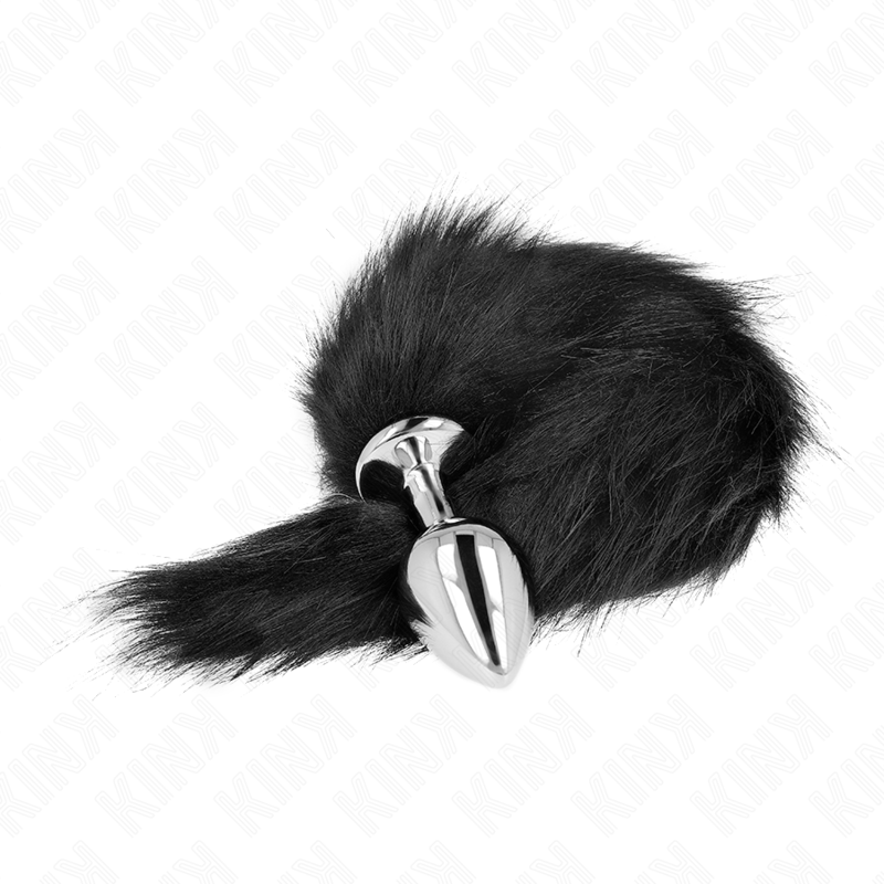 KINK - ANAL PLUG SIZE M 8 X 3.5 CM WITH SYNTHETIC TAIL 40 CM BLACK - Bild 2