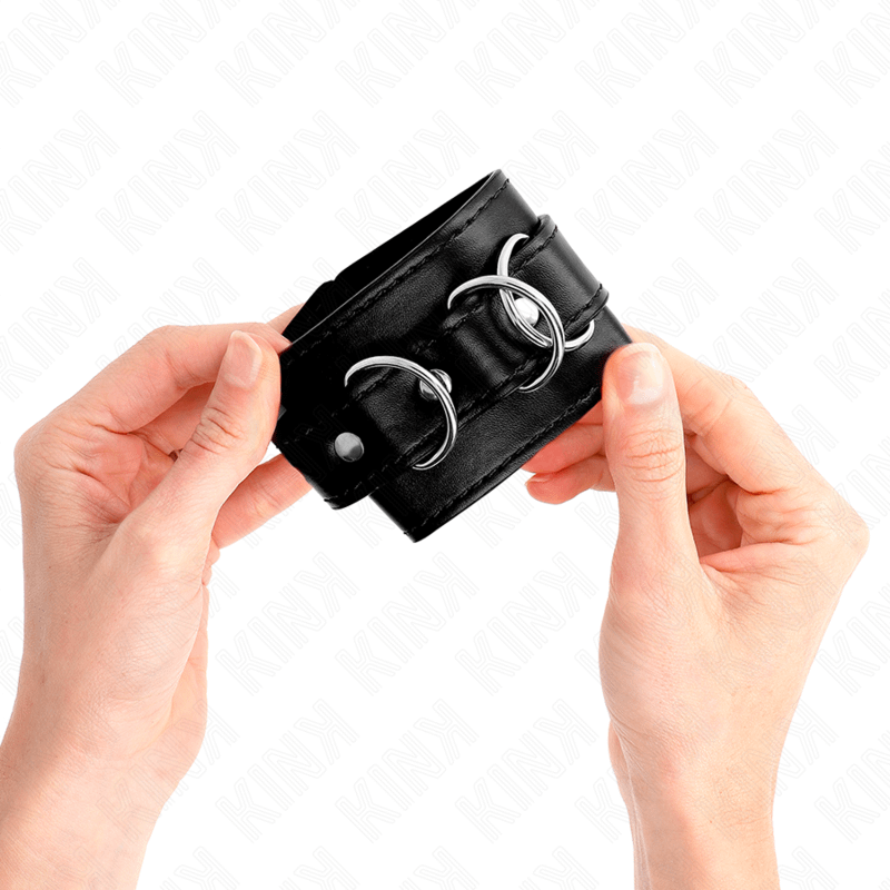KINK - 3 D-RING WRIST RESTRAINTS ADJUSTABLE BLACK 17.5-25 CM X 6 CM - Bild 3