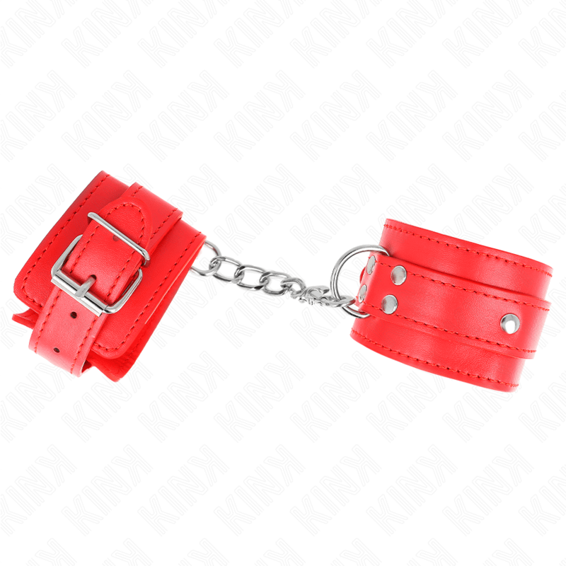 KINK - 3 D-RING WRIST RESTRAINTS ADJUSTABLE RED 17.5-25 CM X 6 CM - Bild 2