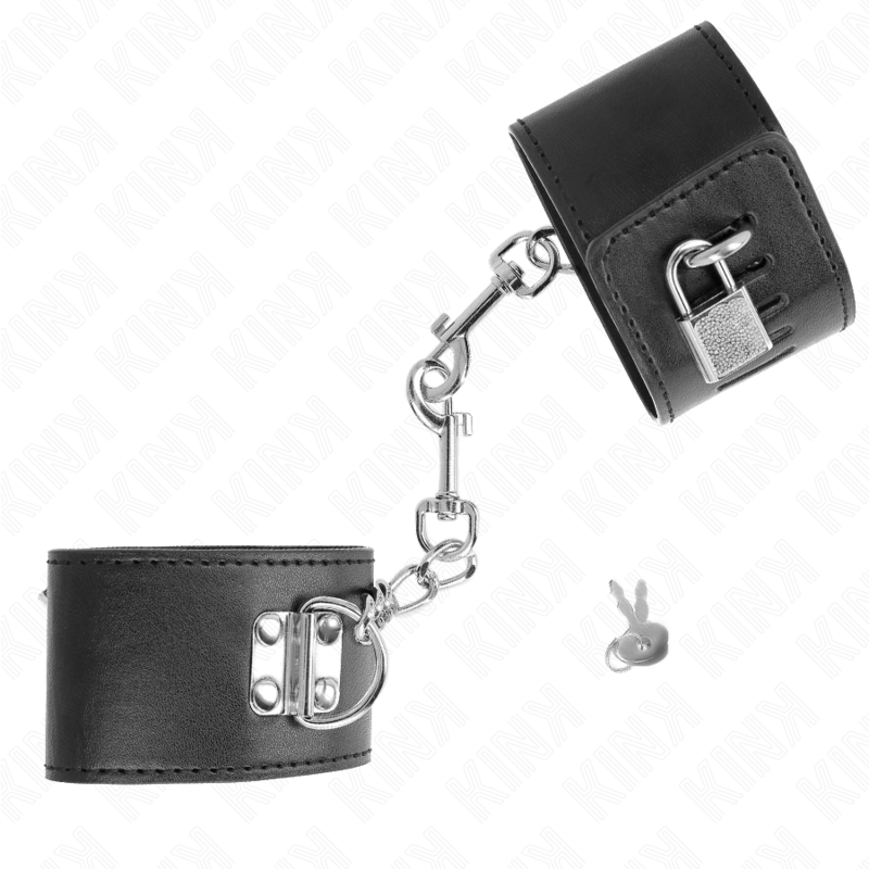 KINK - WRIST RESTRAINTS WITH PADLOCK CLOSURE BLACK ADJUSTABLE 16-23 CM X 5.5 CM - Bild 2