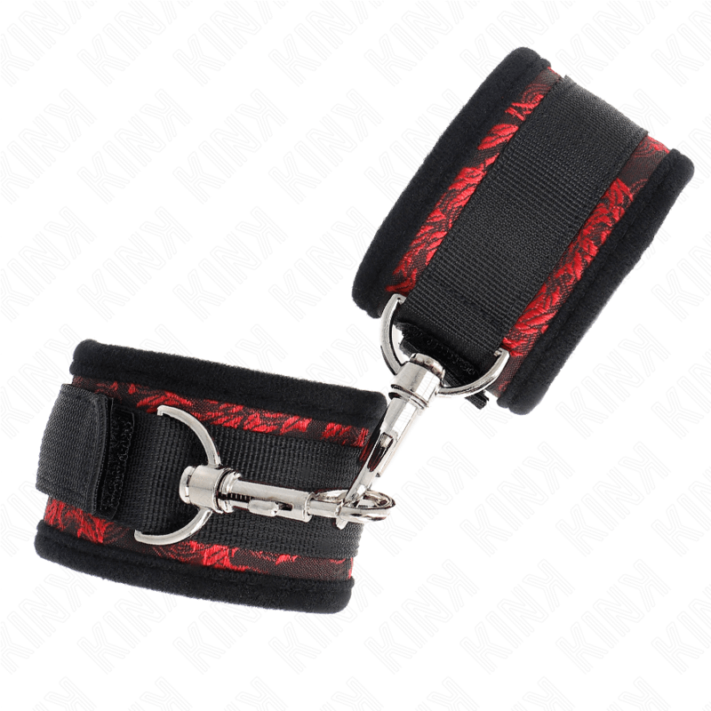 KINK - SCANDAL WRIST RESTRAINTS RED-BLACK - Image 2