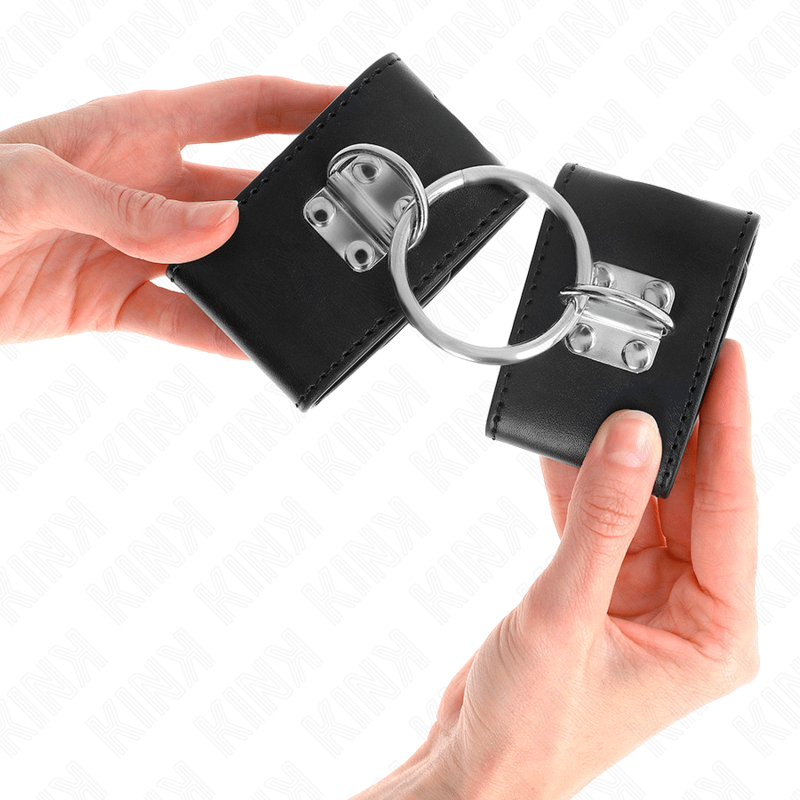 KINK - FIXED WRIST RESTRAINTS WITH RING AND PADLOCK CLOSURE BLACK ADJUSTABLE 16-23 CM X 5.5 CM - Bild 3