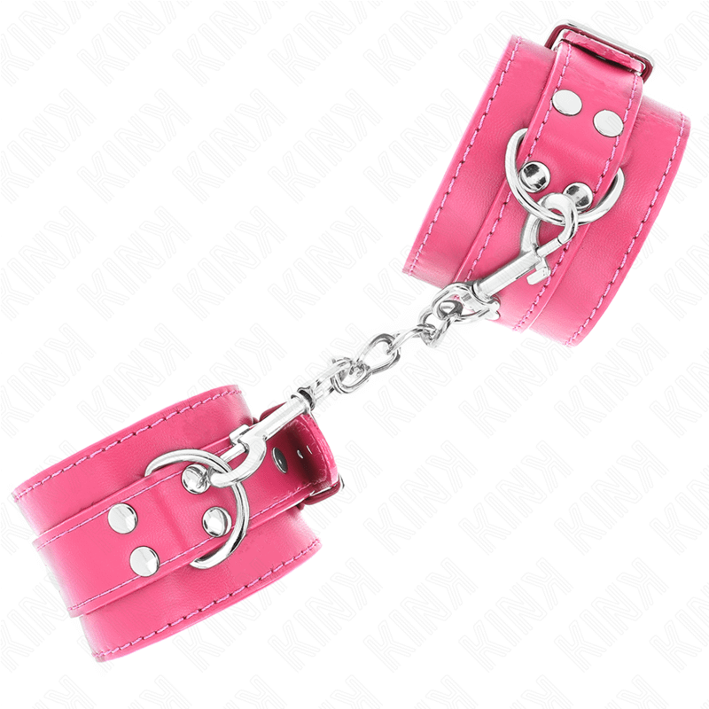 KINK - WRIST RESTRAINTS RASPBERRY ROSE WITH RASPBERRY ROSE LINING ADJUSTABLE 20-28 CM X 5.5 CM - Image 2