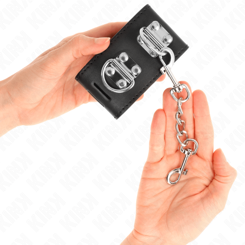 KINK - MULTIPOSITION WRIST RESTRAINTS WITH PADLOCK CLOSURE BLACK ADJUSTABLE 16-23 CM X 5.5 CM - Bild 3