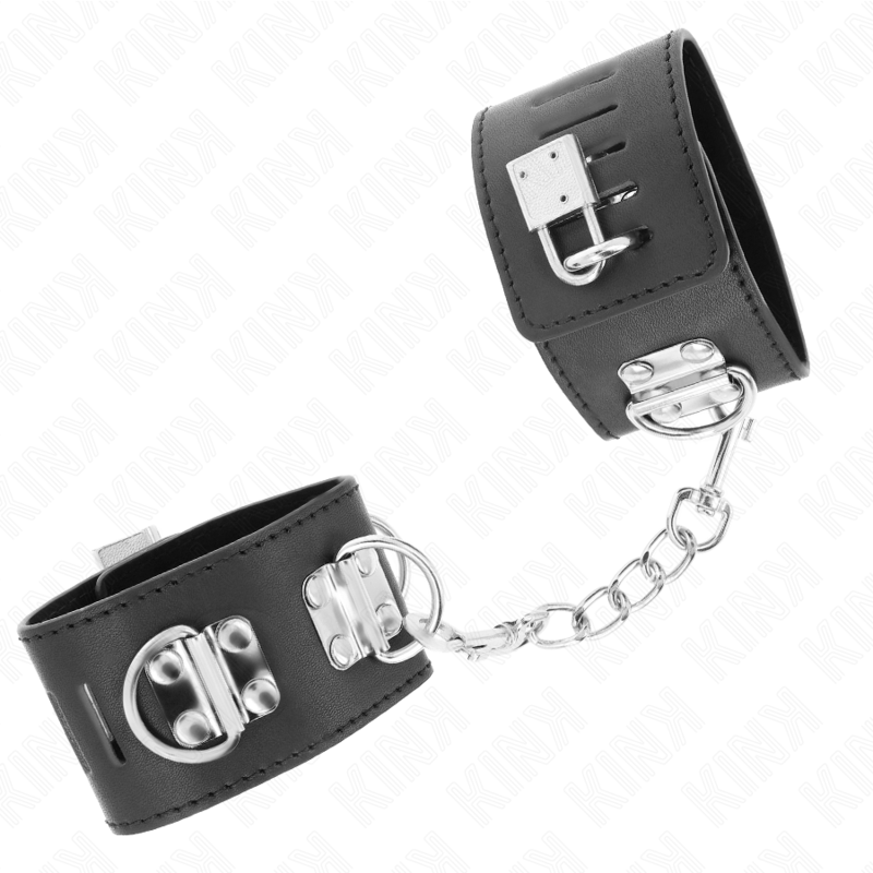 KINK - MULTIPOSITION WRIST RESTRAINTS WITH PADLOCK CLOSURE BLACK ADJUSTABLE 16-23 CM X 5.5 CM - Bild 2