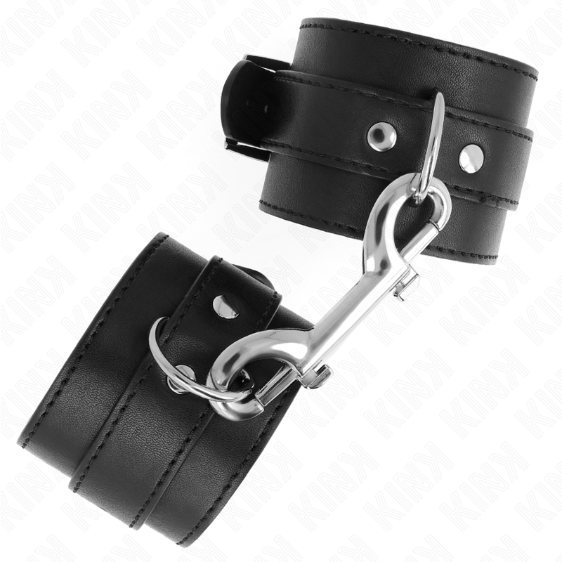 KINK - WRIST RESTRAINTS-SINGLE RIVET ROW AND BIG BUCKLE BLACK ADJUSTABLE 17-28 CM X 5 CM - Bild 2