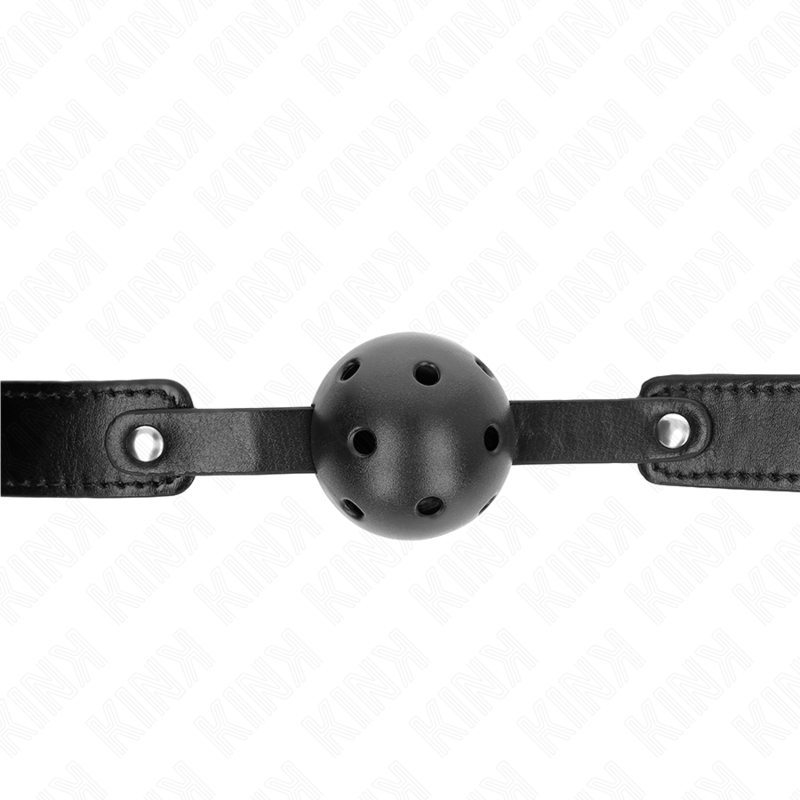 KINK - BLACK BREATHABLE BALL 4.5 CM GAG 65 x 2.5 CM - Bild 3
