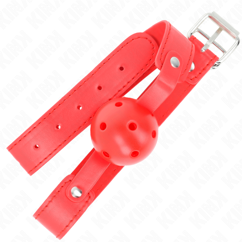 KINK - RED BREATHABLE BALL 4.5 CM GAG 65 x 2.5 CM - Image 2