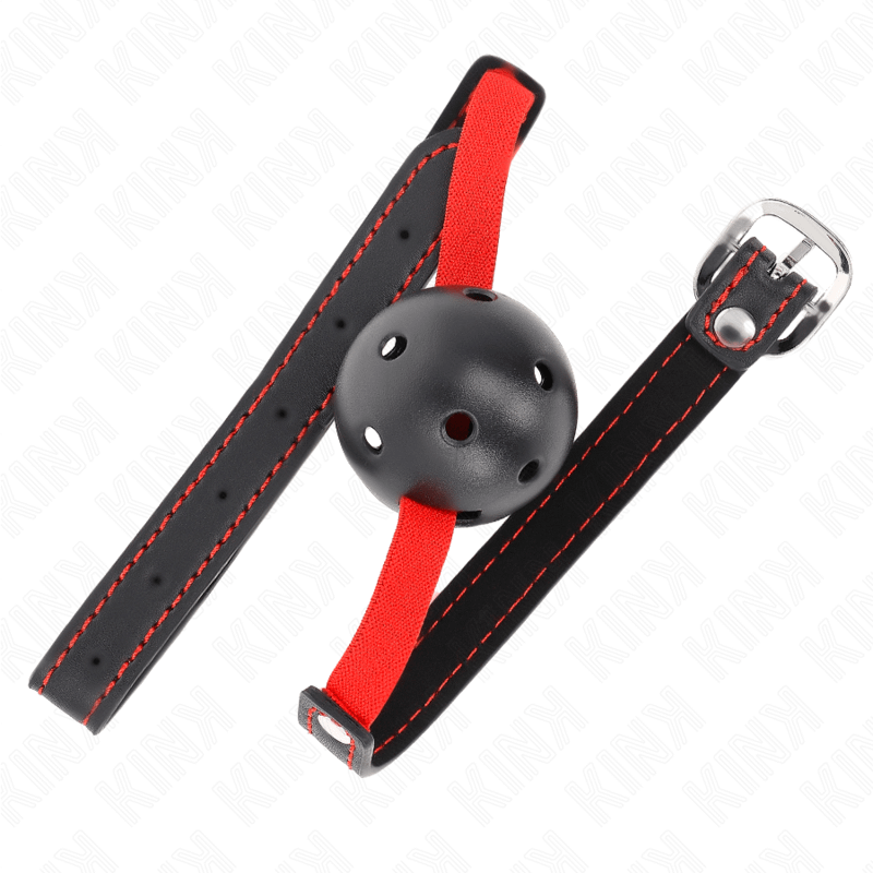 KINK - HOLLOW HARD MOUTH 4.5 CM GAG WITH ELASTIC BELT 56 x 1.5 CM - Image 2