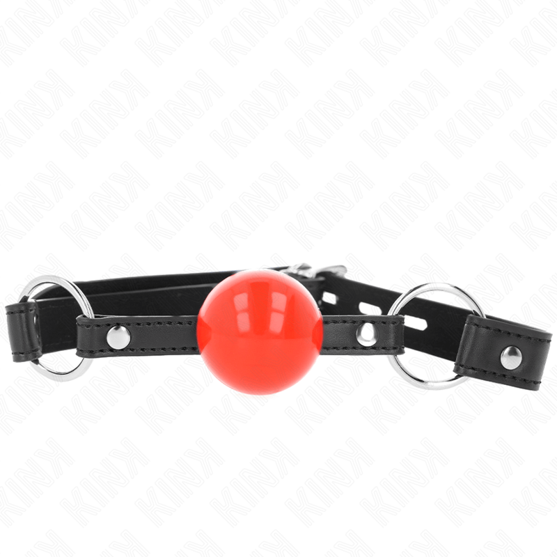 KINK - BALL 4 CM GAG WITH LOCK RED BALL BLACK STRAP 60 x 2 CM - Bild 3
