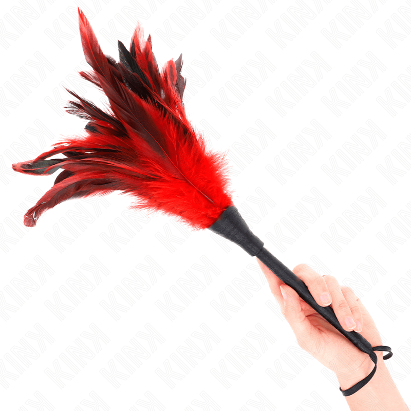 KINK - RED MAIDS HORN SHAPED TICKLE CHICKEN FEATHERS 36 CM - Bild 2