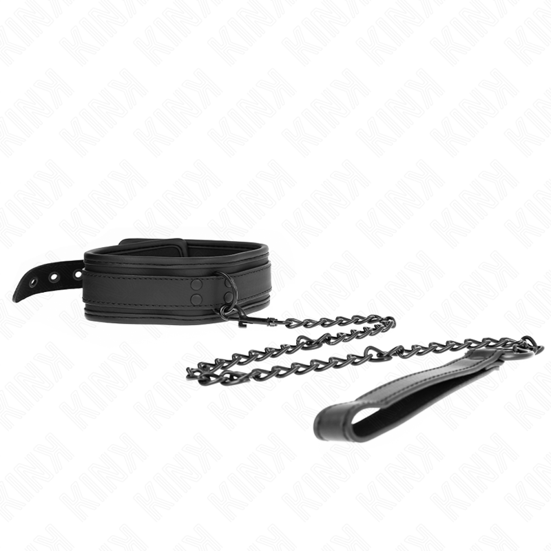 KINK - BONDAGEHALSBAND I NEOPREN MODELL 1 MED BÄLTE 78 CM JUSTERBART 37,5 X 49,5 CM