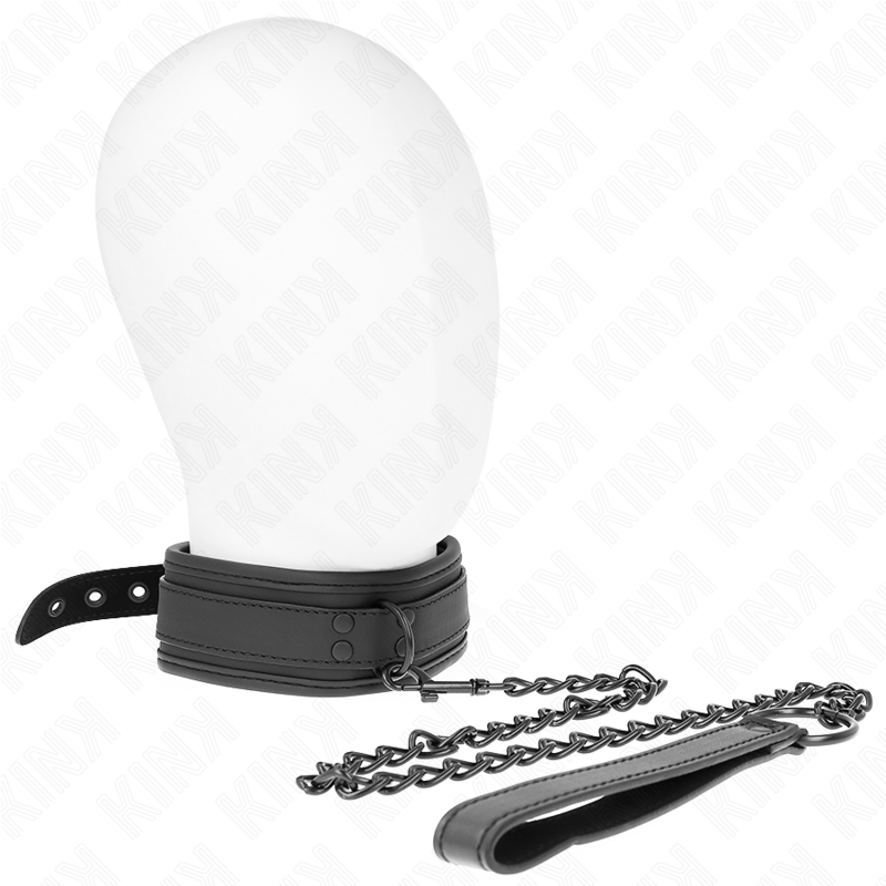 KINK - NEOPRENE BONDAGE COLLAR MODEL 1 WITH BELT 78 CM ADJUSTABLE 37.5 X 49.5 CM - Bild 2