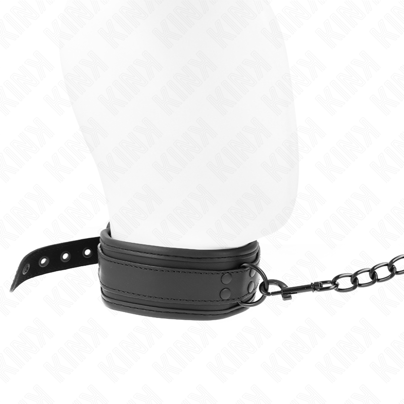 KINK - NEOPRENE BONDAGE COLLAR MODEL 1 WITH BELT 78 CM ADJUSTABLE 37.5 X 49.5 CM - Bild 3