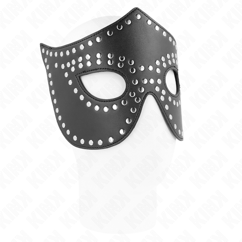 KINK - LEATHERETTE MASK WITH RIVETS MODEL 2 30 x 12 CM - Bild 2