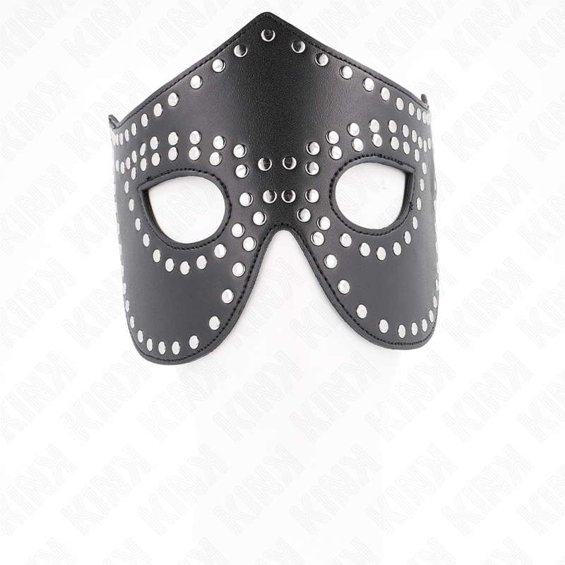 KINK - LEATHERETTE MASK WITH RIVETS MODEL 2 30 x 12 CM - Bild 3