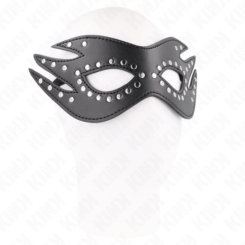 KINK - LEATHERETTE MASK WITH RIVETS MODEL 3 26 x 9.5 CM - Bild 3
