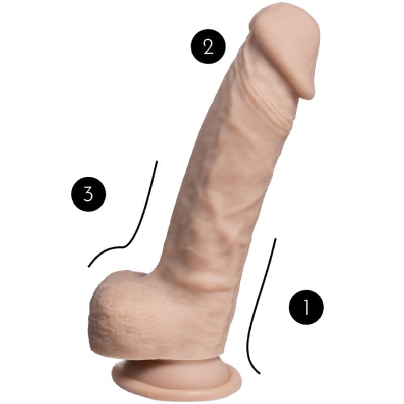 SILEXD - MODEL 1 REAL SKIN REALISTIC PENIS THERMO REACTIVE 17.8 CM FLESH - Image 5