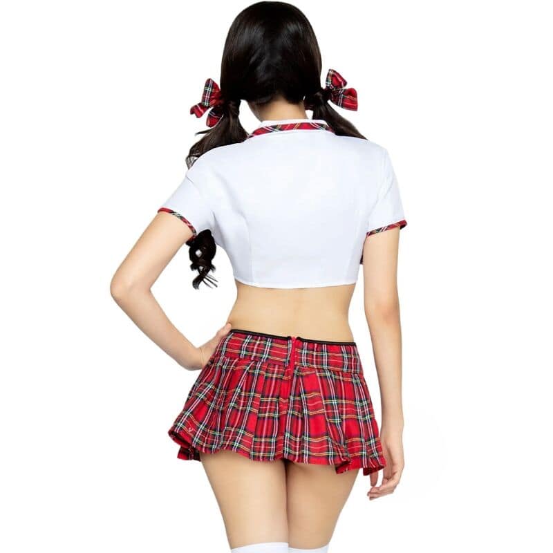 LEG AVENUE - CLASSIC MISS COLLEGIATE COSTUME RED/WHITE M/L - Bild 3