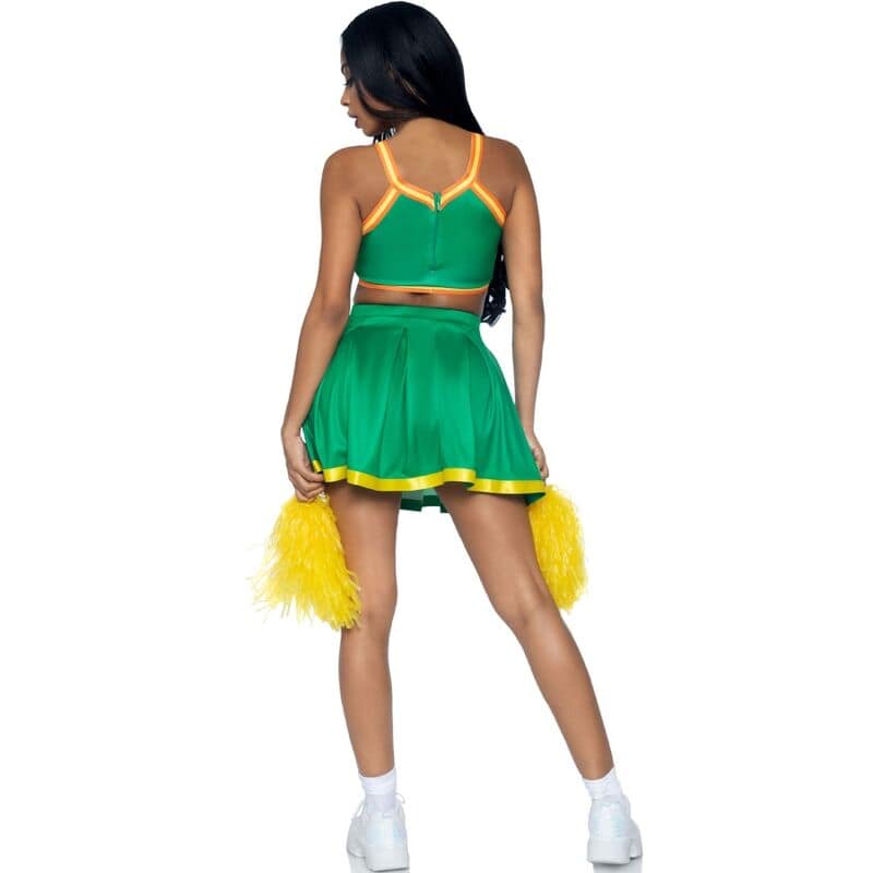 LEG AVENUE - COSTUME CHEERLEADER GREEN S/M - Image 2