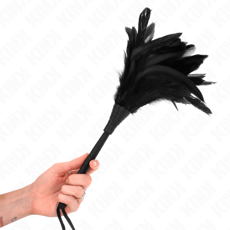 KINK - BLACK MAIDS HORN SHAPED TICKLE CHICKEN FEATHERS 36 CM - Bild 2
