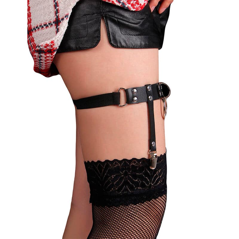 SUBBLIME - 953744 ADJUSTABLE LEATHER PUNK GARTER BLACK ONE SIZE - Bild 3