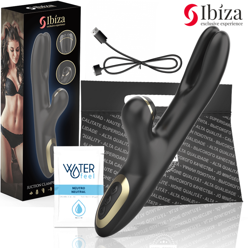 IBIZA - DOUBLE VIBRATOR CLAMPING BLACK - Image 2