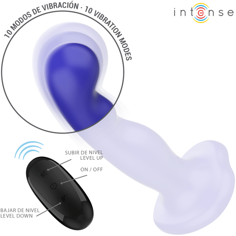 INTENSE - SHORTY VIBRATOR WITH SUCTION CUP BLUE REMOTE CONTROL - Bild 3