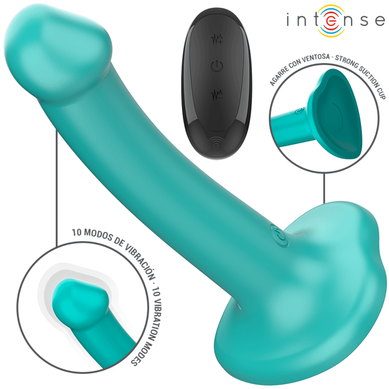 INTENSE - KATIE VIBRATOR WITH SUCTION CUP 10 VIBRATIONS BLUE REMOTE CONTROL - Bild 2