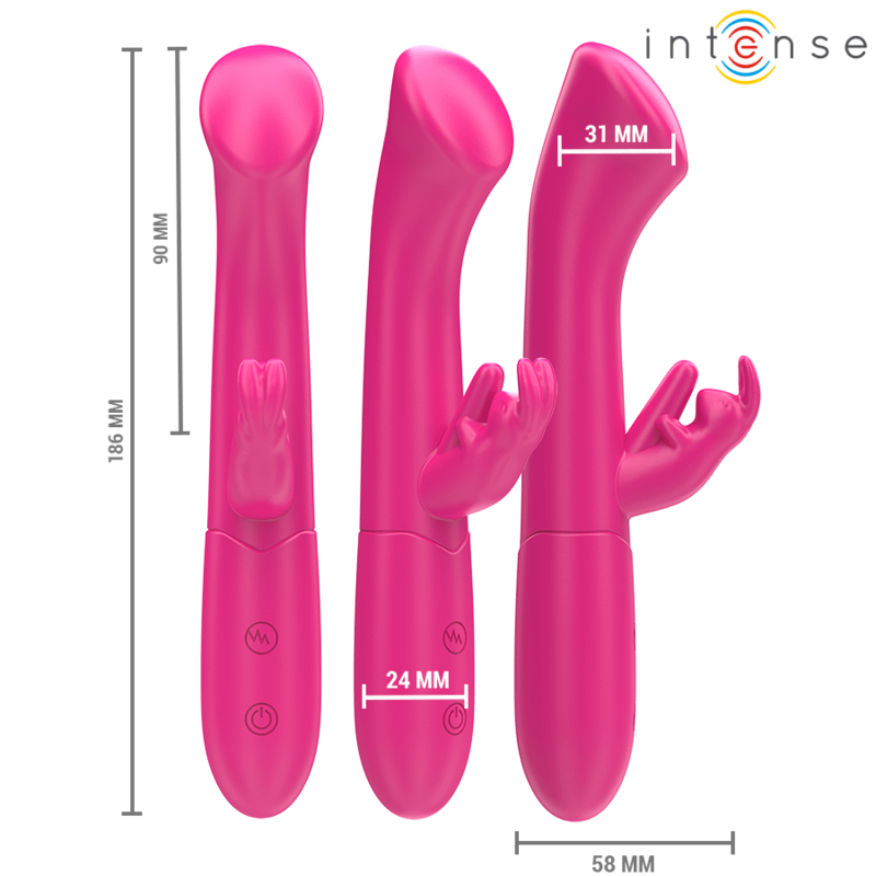 INTENSE - JULIETA RABBIT VIBRATOR 18.6 CM 10 VIBRATIONS PINK - Image 3