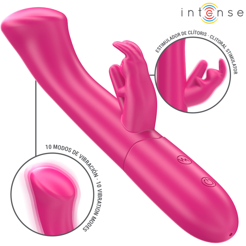 INTENSE - JULIETA RABBIT VIBRATOR 18.6 CM 10 VIBRATIONS PINK - Image 2