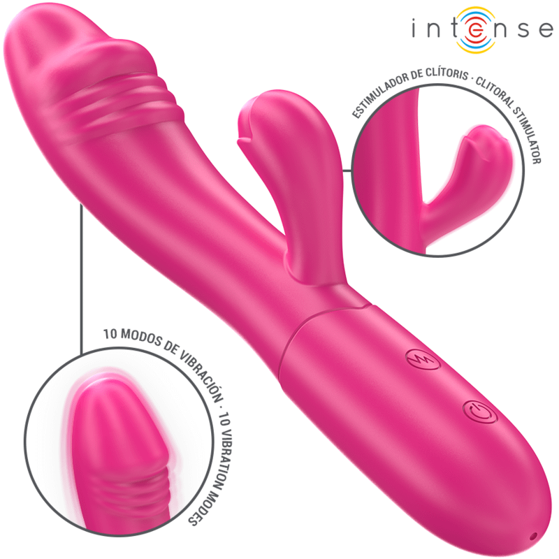 INTENSE - IVY FLEXIBLE VIBRATOR 10 VIBRATIONS WITH STIMULATING TONGUE PINK - Image 2