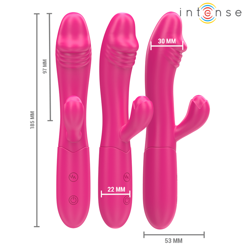 INTENSE - IVY FLEXIBLE VIBRATOR 10 VIBRATIONS WITH STIMULATING TONGUE PINK - Image 3