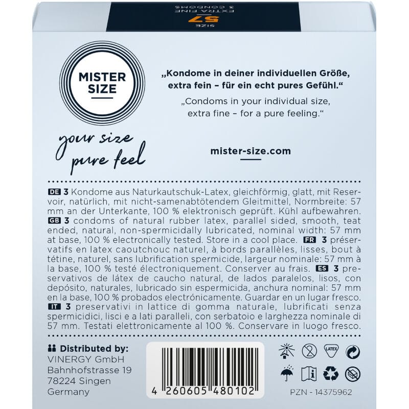 MISTER SIZE - CONDOM SIZE L 57 MM (3 UNITS) - Image 3