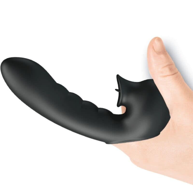PRETTY LOVE - HOBGOBLIN VIBRATING FINGER CASE 12 VIBRATIONS + CLITORIS STIMULATOR BLACK - Image 3