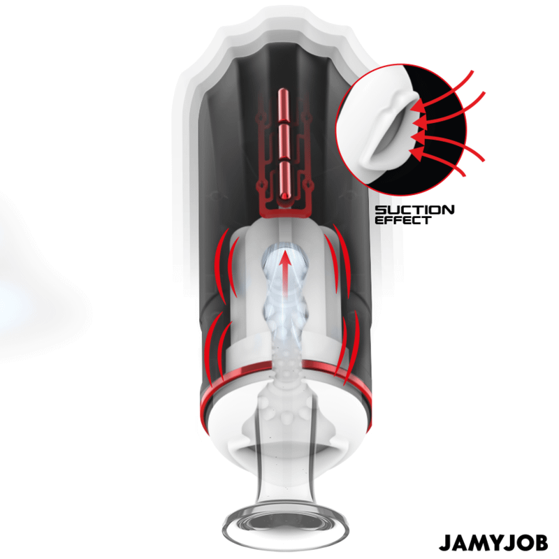 JAMYJOB - MEGABITE AUTOMATIC MOUTH MASTURBATOR 5 SUCTION AND VIBRATION MODES - Image 3