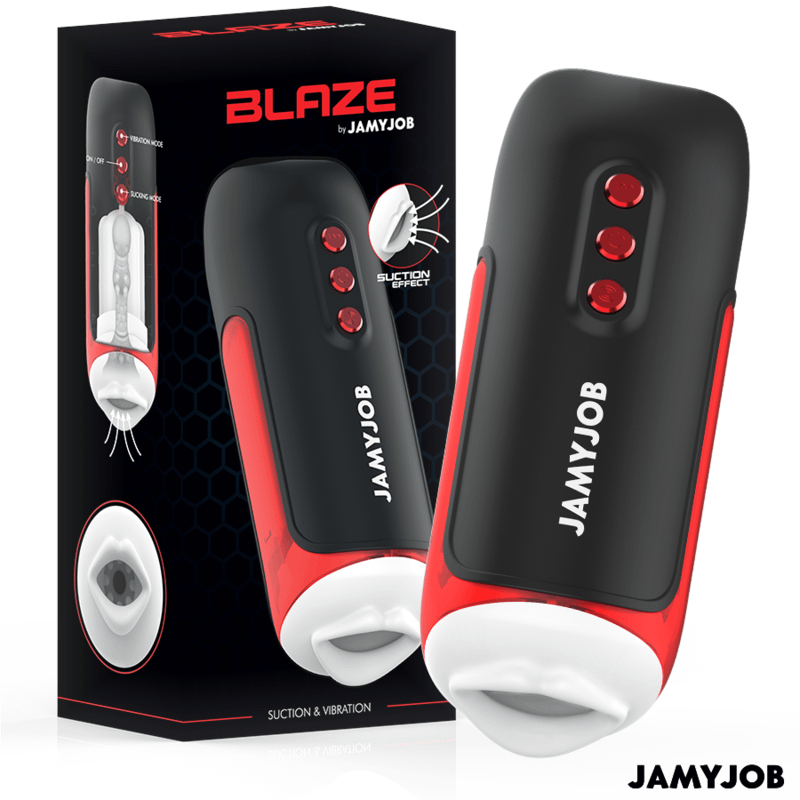 JAMYJOB - BLAZE AUTOMATIC MOUTH MASTURBATOR 5 MODES STIMULATING WAVES AND VIBRATION