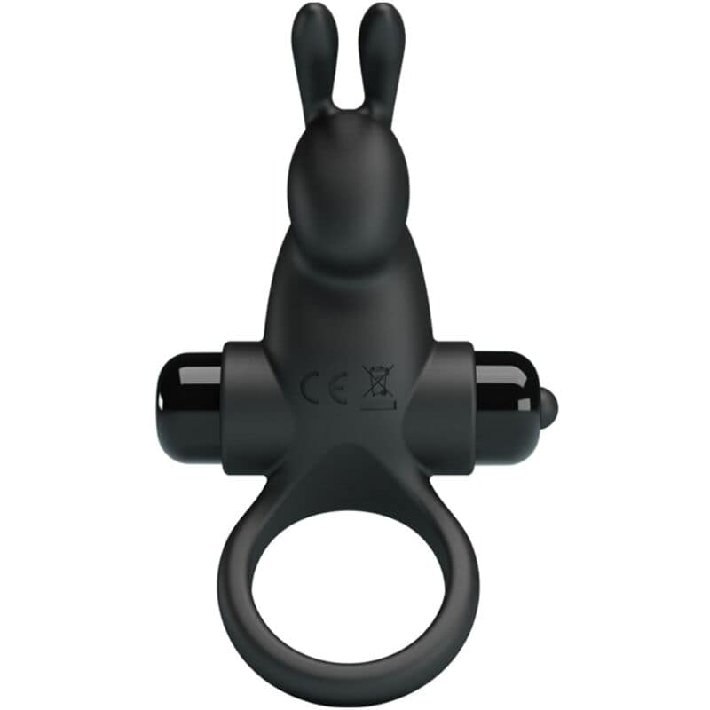 PRETTY LOVE - VIBRATING RING + RABBIT CLITORIS STIMULATOR 10 VIBRATIONS BLACK - Image 2