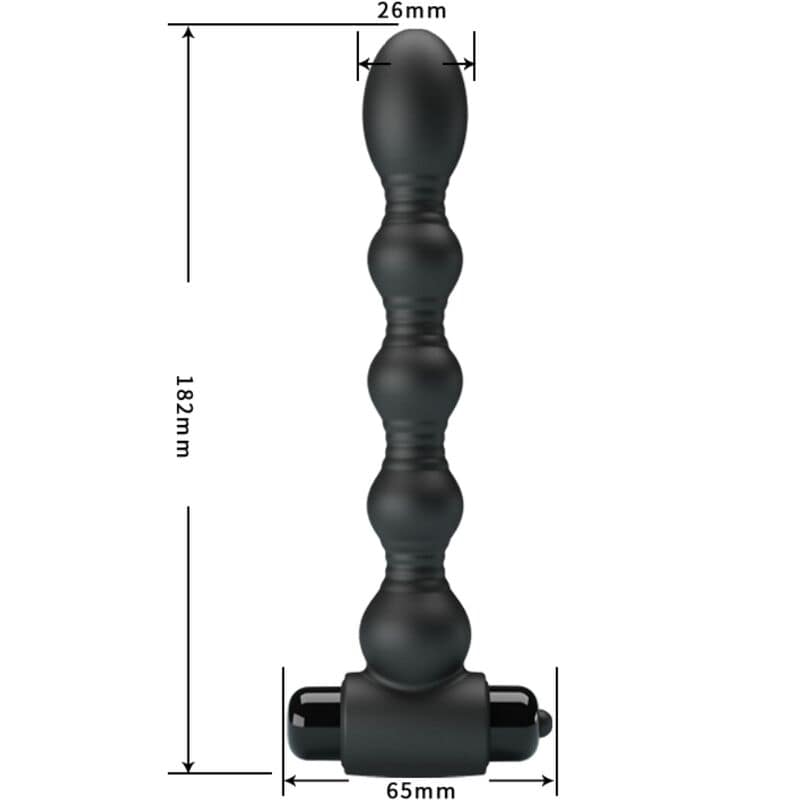 PRETTY LOVE - LYNN SILICONE ANAL PLUG 10 VIBRATIONS BLACK - Image 3