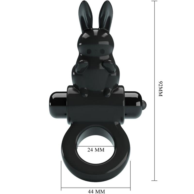 PRETTY LOVE - EXCITING RING RABBIT VIBRATOR RING 10 VIBRATIONS BLACK - Image 3