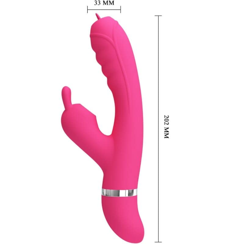 PRETTY LOVE - PHOENIX MULTIFUNCTION RABBIT VIBRATOR PINK - Image 3