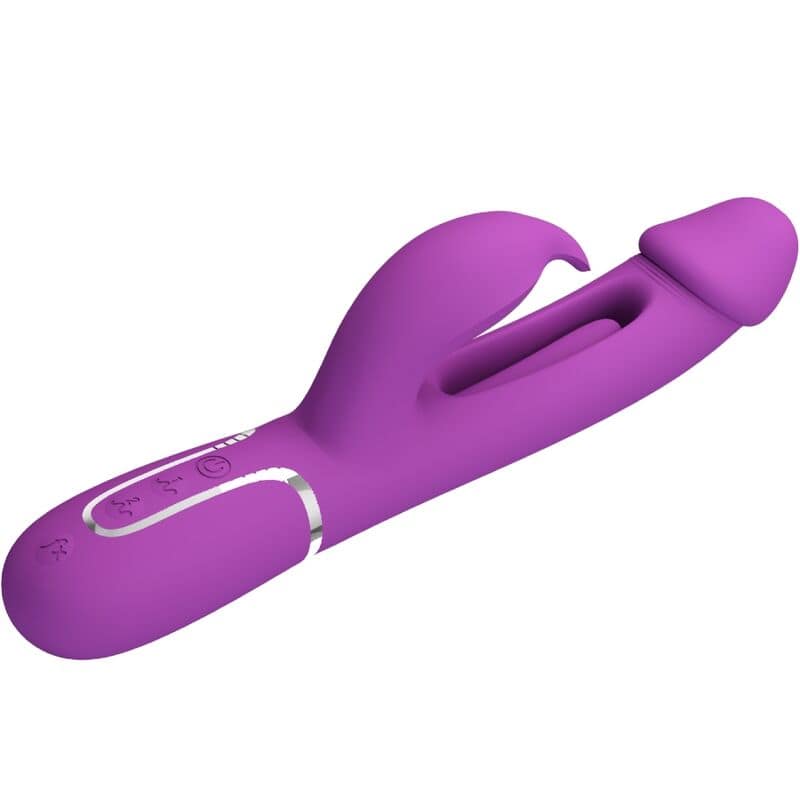 PRETTY LOVE - KAMPAS 3 IN 1 MULTIFUNCTION RABBIT VIBRATOR PURPLE - Image 3