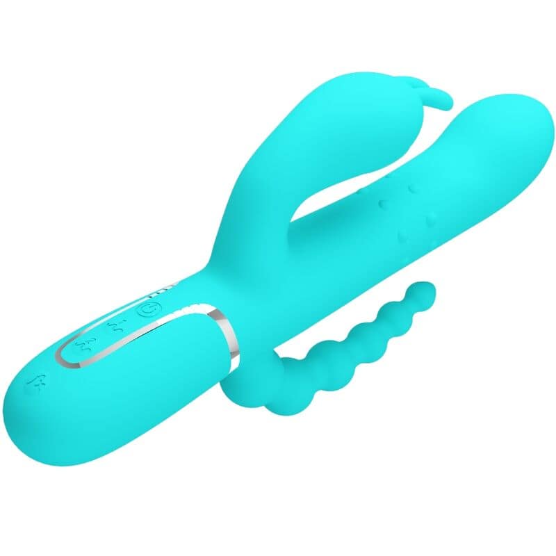 PRETTY LOVE - CAMMY 4 IN 1 MULTIFUNCTION TRIPPLE RABBIT VIBRATOR  BLUE - Image 3
