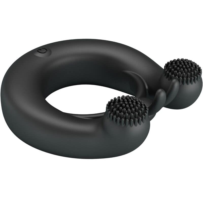 PRETTY LOVE - DAHLIA VIBRATING RING + CLITORIS STIMULATOR 12 VIBRATIONS BLACK - Image 3