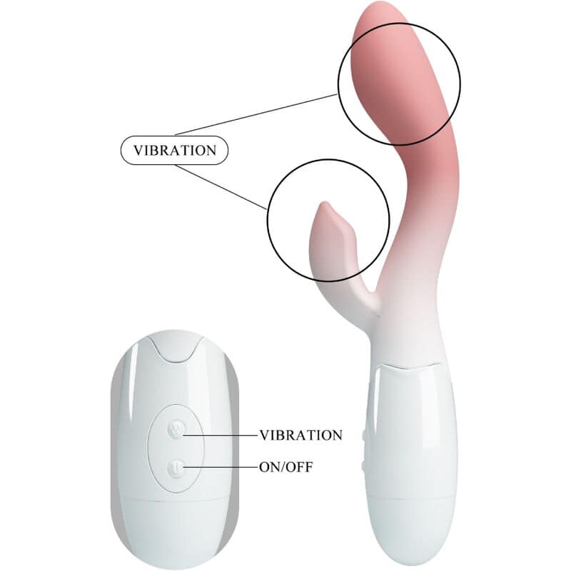 PRETTY LOVE - BRIGHTY G-SPOT VIBRATOR + CLITORIS STIMULATOR 30 VIBRATIONS PINK - Image 3