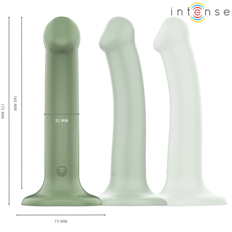 INTENSE - BECCA VIBRATOR WITH SUCTION CUP 10 VIBRATIONS GREEN REMOTE CONTROL - Image 3