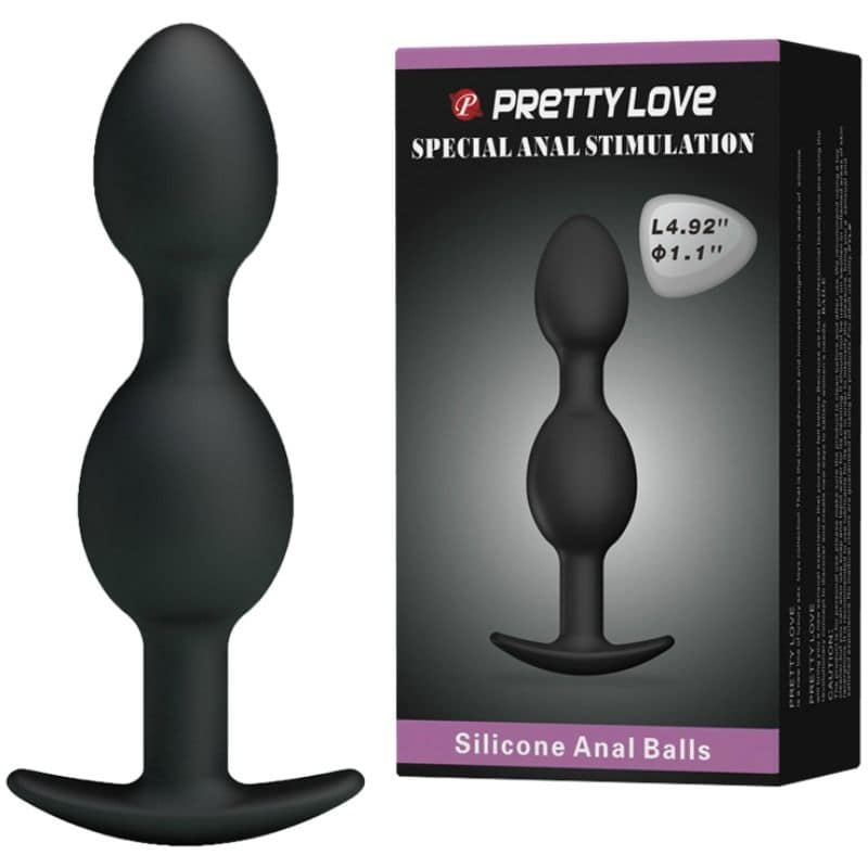 PRETTY LOVE - SILICONE ANAL BALLS 12.5 CM BLACK - Image 2