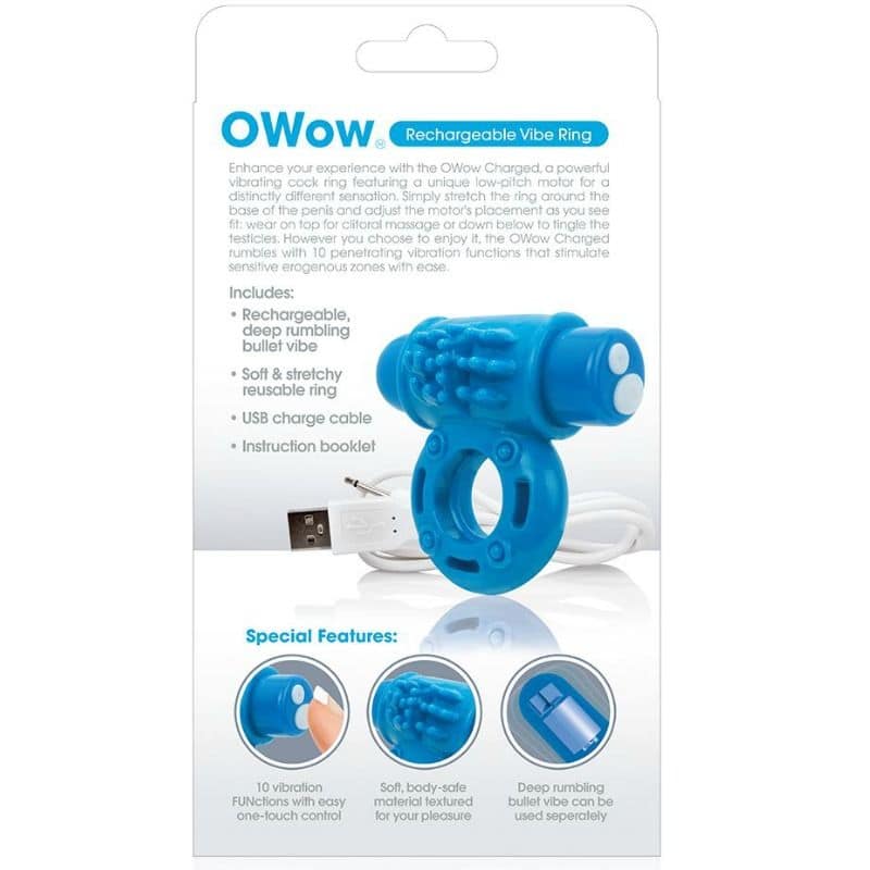 SCREAMING O - RING VIBRATOWOW RECHARGEABLE BLUE - Image 3